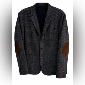 American Eagle Men’s Wool Blend Tweed Blazer w/ Elbow Patches Size L